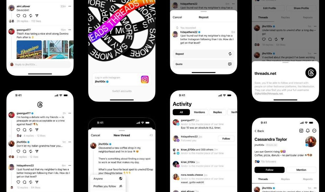 Threads, le "Twitter" d'Instagram, enregistre plus de 100 millions d'utilisateurs en seulement cinq jours