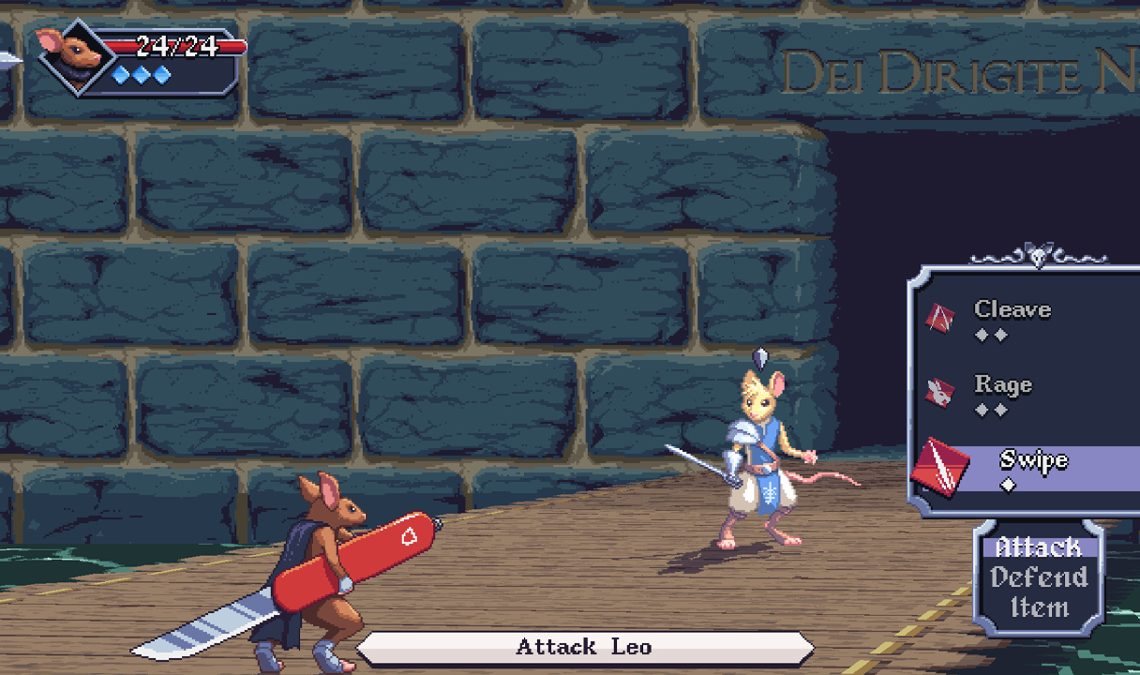 Une souris armée d'un couteau est le protagoniste de ce nouveau RPG au tour par tour