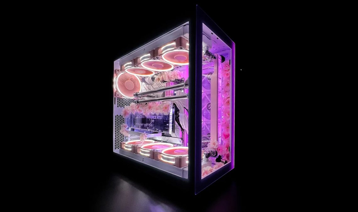 Ce PC en forme de fleur de cerisier est l'un des PC personnalisés les plus cool que nous ayons jamais vu