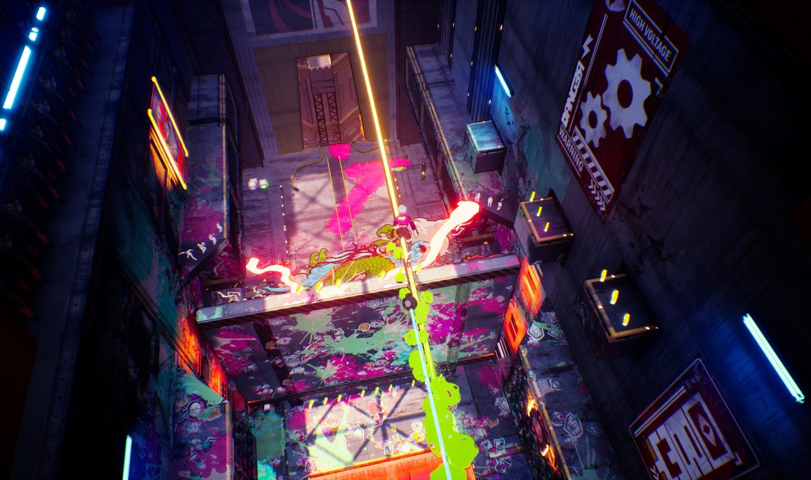 Ce jeu mélange Jet Set Radio, Nier et Ghost in the Shell dans un brillant hommage à la culture du graffiti mexicain