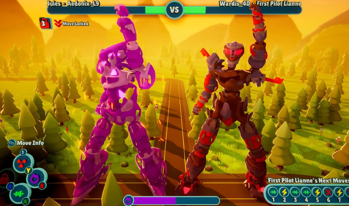 Dans ce jeu les imposants mechas ne sont pas utilisés pour la guerre, et ne voient pas les pas de danse qui sont marqués