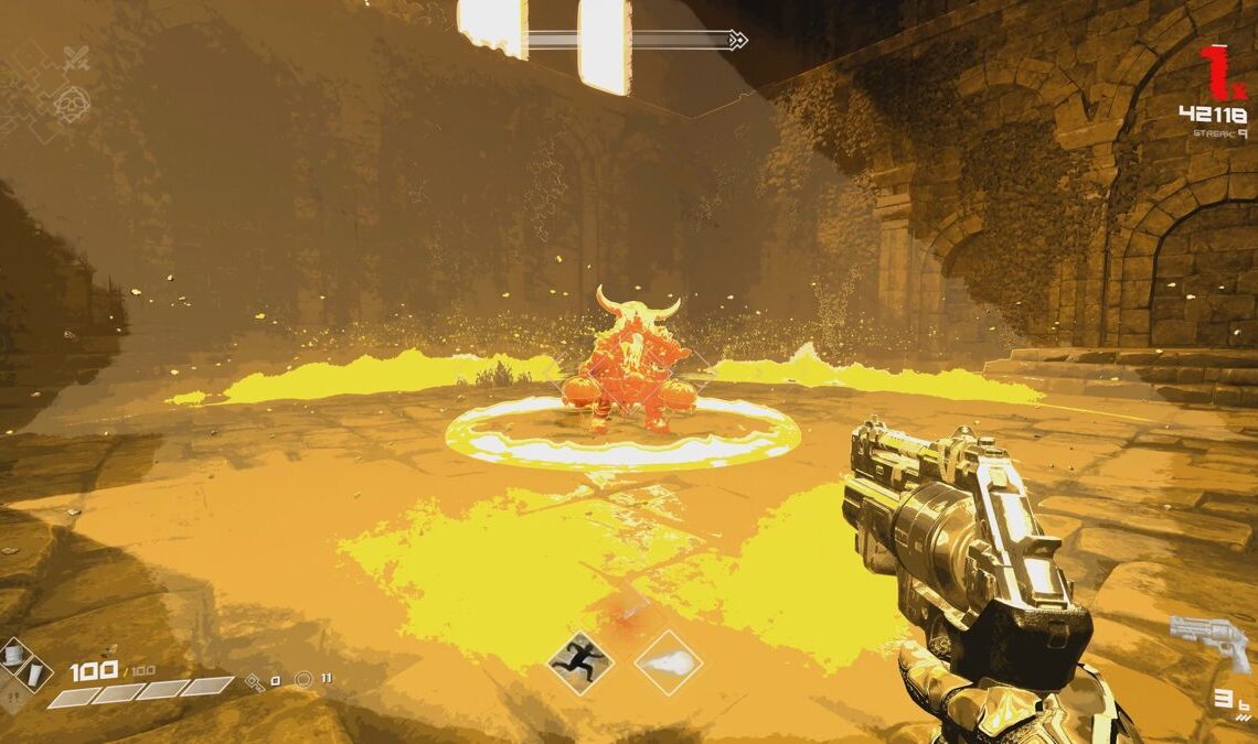 Ce jeu emprunte le gameplay de DOOM et en fait un roguelite. C'est aussi amusant que ça en a l'air
