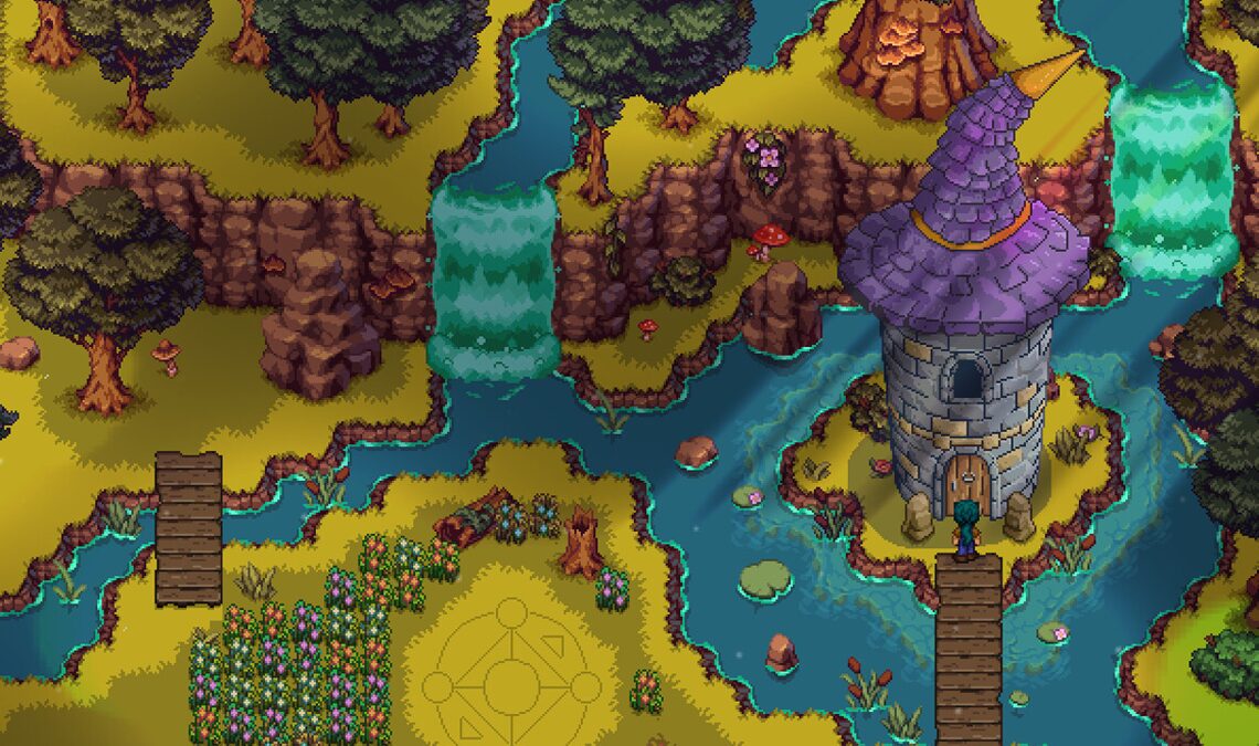 Cela ressemble à un clone flagrant de Stardew Valley, mais au moins dans Dreaming Isles, vous pouvez vous battre avec des armes à feu.