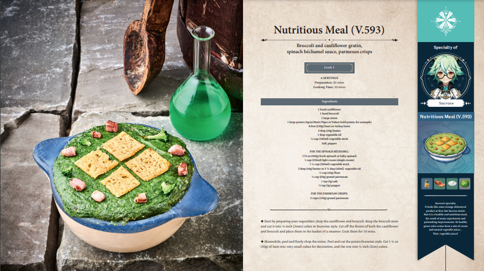 Genshin Impact aura un livre de cuisine officiel - nous vous montrons un premier coup d'œil exclusif