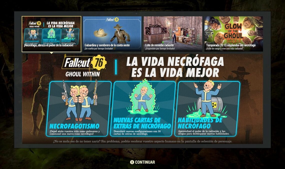 Comment devenir un nécrophage dans Fallout 76 - toutes les nouvelles, avantages et pénalités de la goule dans