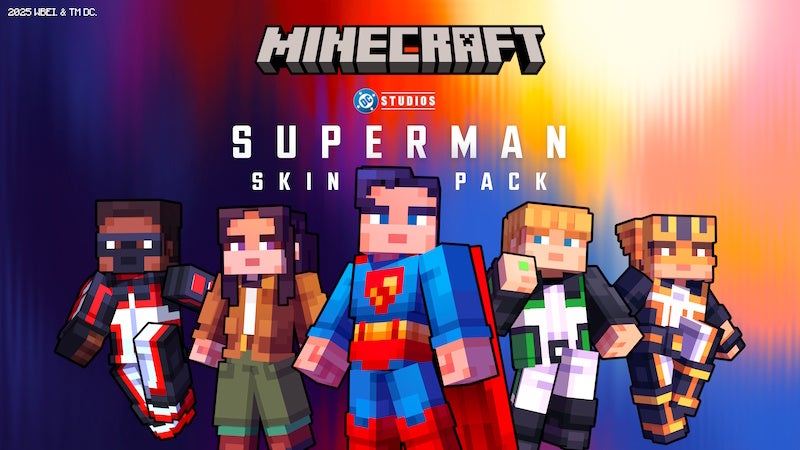 Minecraft célèbre la grande première de James Gunn au DCU avec cinq skins de Superman gratuit.