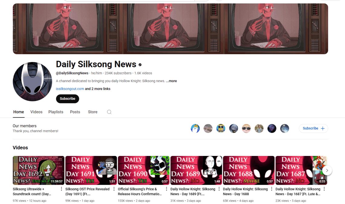 Après 1 693 jours, ce fan creux de Knight peut se reposer de son projet quotidien après le départ de Silksong