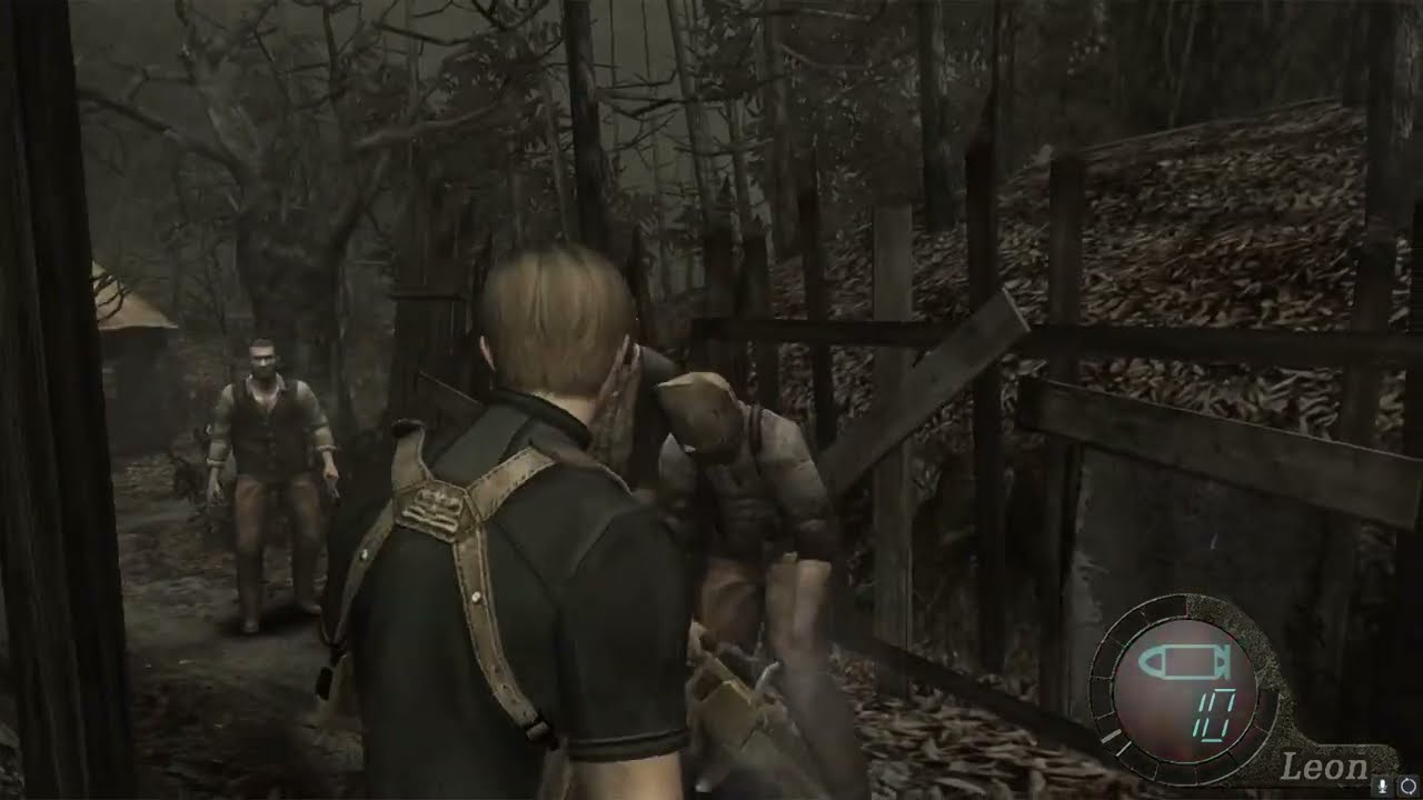Resident Evil 4 - Leon Pushing off Chainsaw *Strange Animation* (Nintendo Switch)