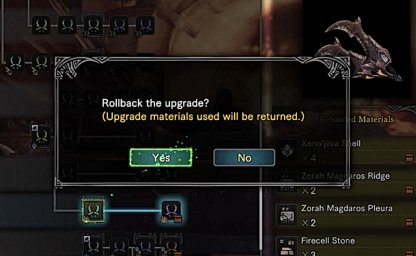 Confirmez la rétrogradation de votre arme