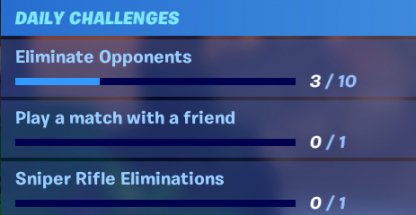 Fortnite Daily Challenge - Résumé
