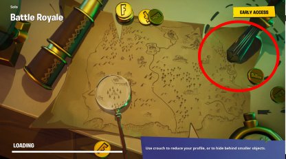Image de l'écran de chargement de la carte au trésor
