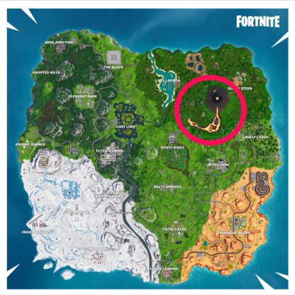 Emplacements des évents volcaniques