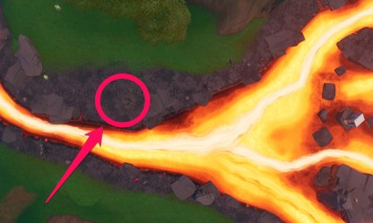 Rive nord de la rivière de lave vue à vol d'oiseau