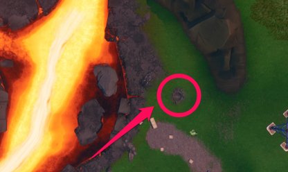 Près du réseau électrique au sud du volcan vue à vol d'oiseau