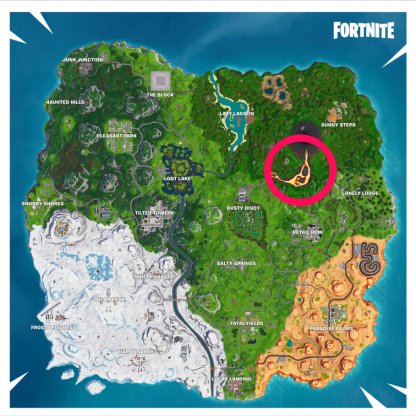 Sur la carte de la plus grande île de la rivière de lave