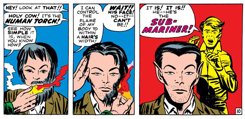   Namor est revenu à l'âge d'argent de la bande dessinée dans Fantastic Four # 4 de 1962.