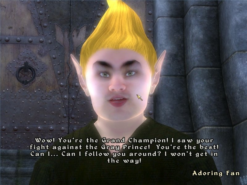 The Adoring Fan, tels qu'ils sont apparus dans Oblivion.