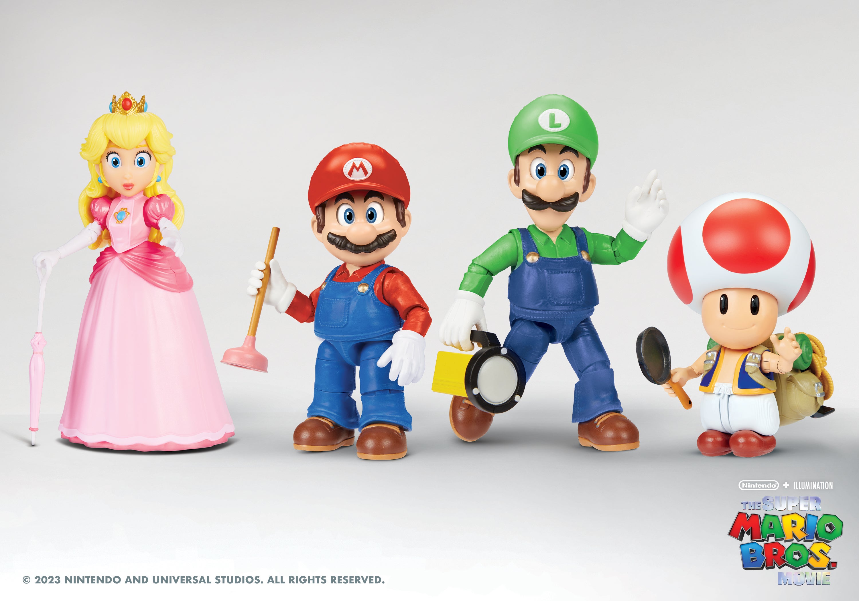 Premier aperçu exclusif des prochains jouets du film Super Mario Bros. de Jakks Pacific.