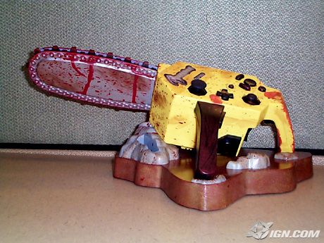 Le contrôleur original de Resident Evil 4 dans toute sa splendeur sanglante.  Crédit photo : Matt Casamassina 