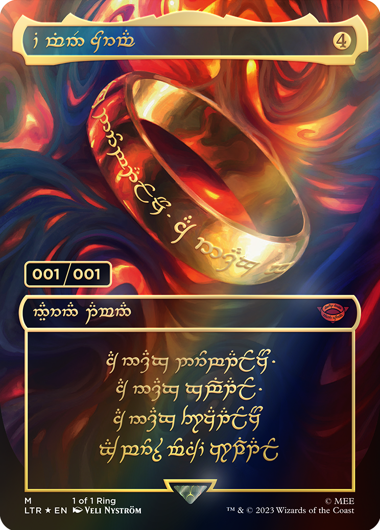 La carte One Ring d'un million de dollars (Crédit : Wizards of the Coast)
