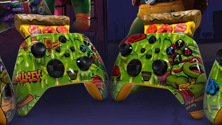 Microsoft lance des contrôleurs Xbox personnalisés sur le thème des tortues Ninja qui sentent aussi la pizza