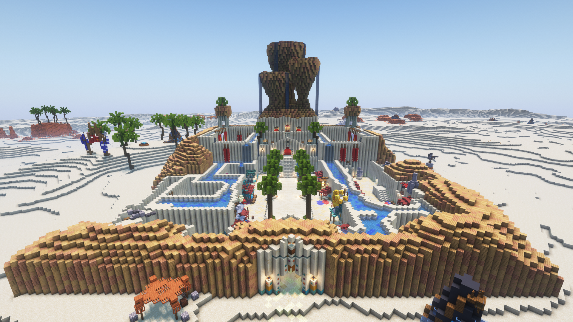 Ville Gerudo, reconstruite dans Minecraft.  Capture d'écran via Grazzy