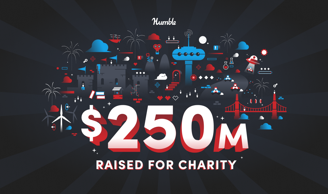 Humble annonce avoir déjà collecté plus de 250 millions de dollars pour des œuvres caritatives
