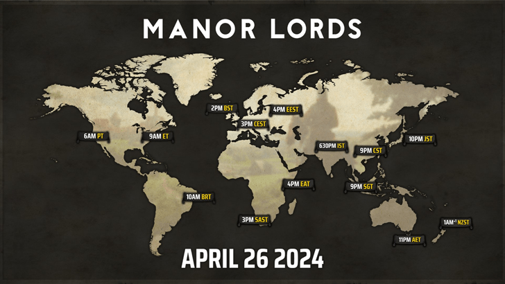 Manor Lords  - Carte des temps de sortie
