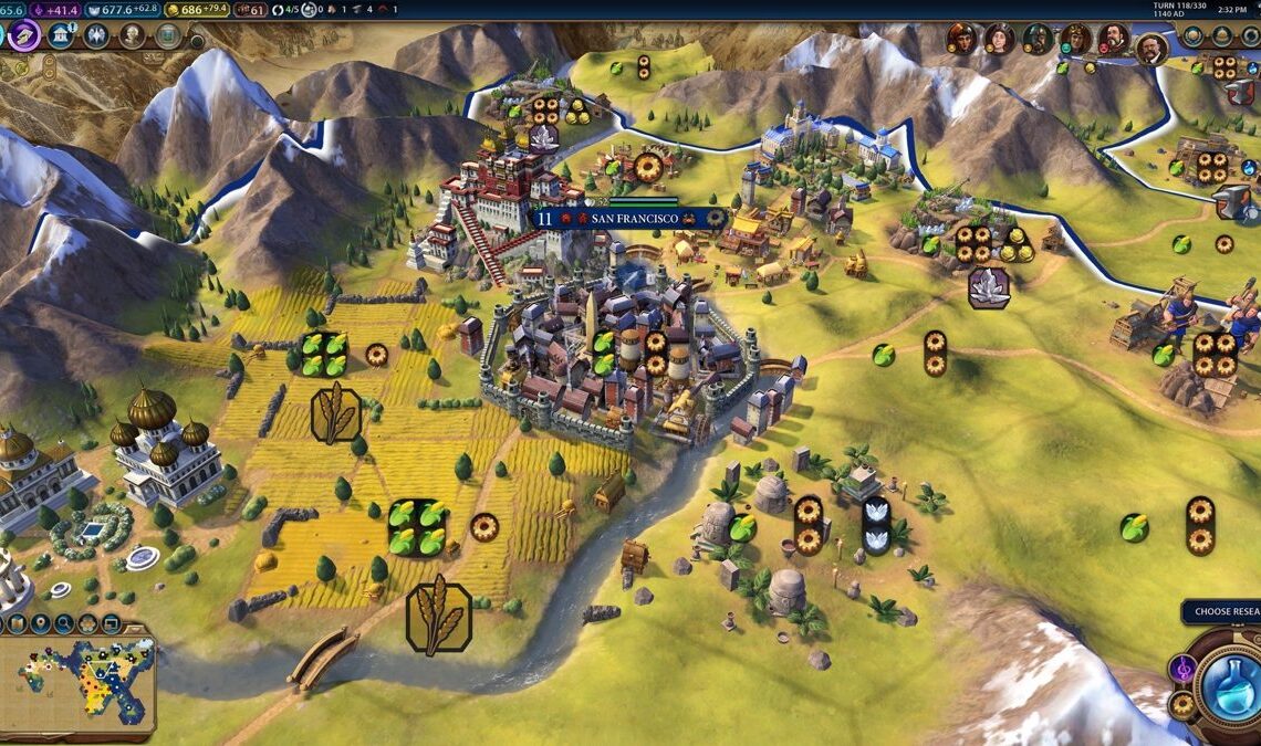 Civilization 7 fuit sur le site Web de 2K Games