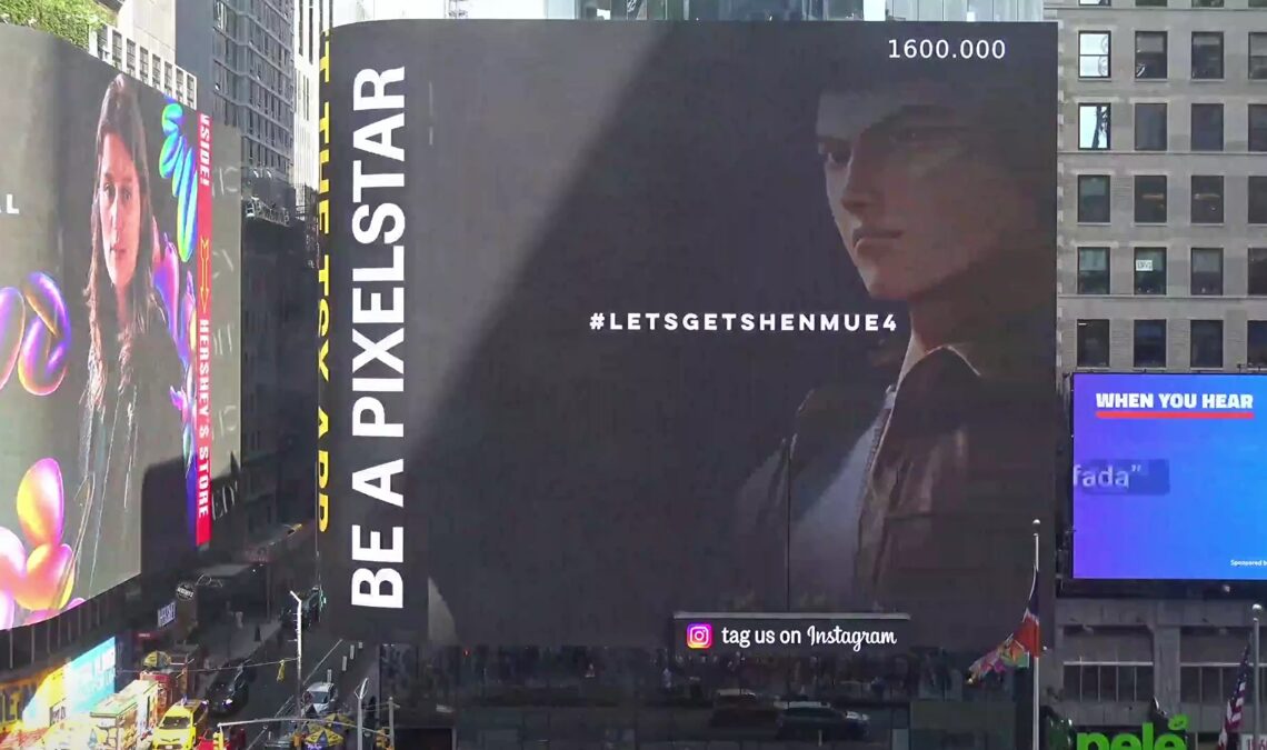 Les fans de Shenmue louent un panneau publicitaire à Times Square pour faire campagne pour Shenmue 4