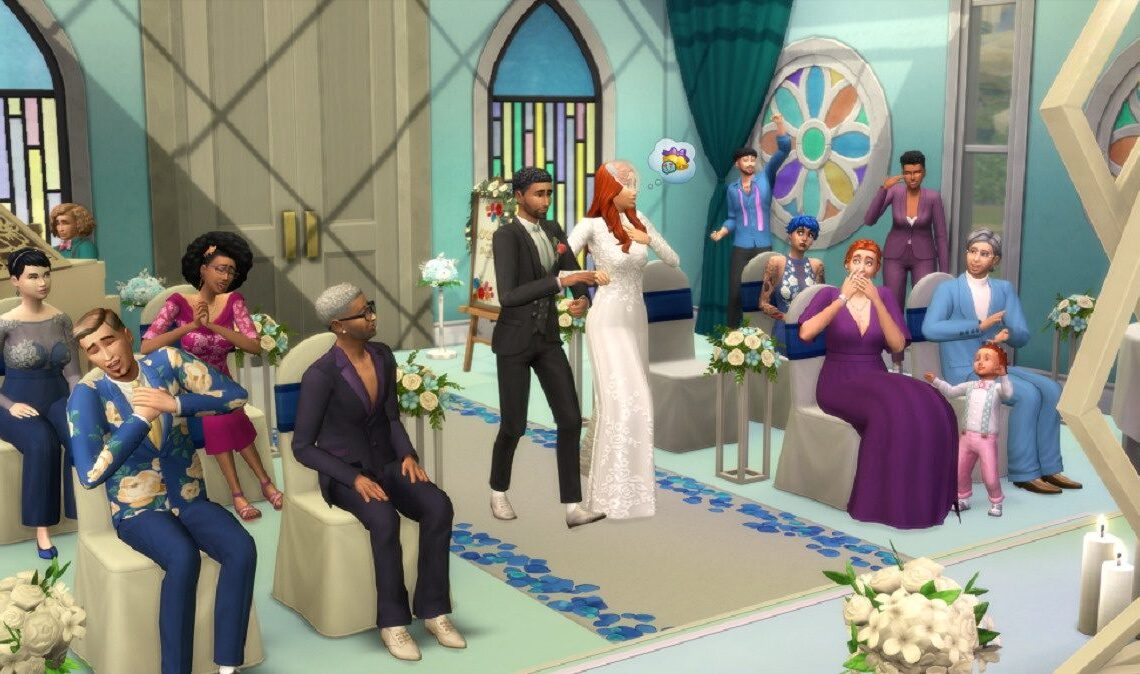 L'histoire d'amour définitive des joueurs.  Ils se marient dans Les Sims et dans la vraie vie, le même jour