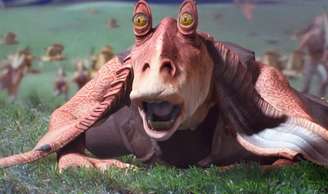 Je n'aurais jamais pensé voir Hugh Grant imiter Jar Jar Binks, mais maintenant je n'arrive plus à me sortir ça de la tête.