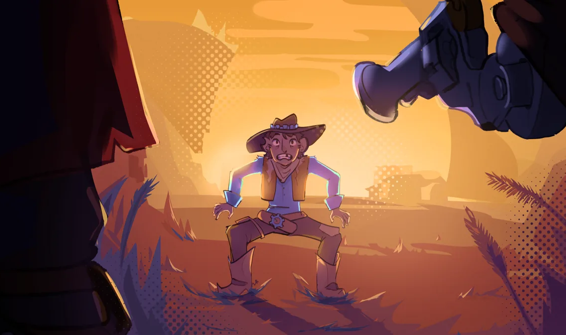 C'est Pis-to-le-ro, une démo pleine de duels rythmés et beaucoup de "mauvais sang" au Far West